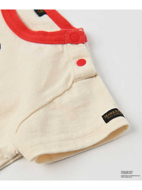 Markey S Peanuts スヌーピー オンナノコロンパース オフホワイト Stripe Club Kids By Smarby ストライプクラブ キッズ バイ スマービー のキッズオールインワン Ccn90 B 6602 ファッション通販のstripe Club