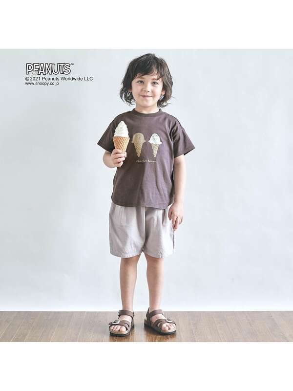 Apres Les Cours Charlie Brown チャーリー ブラウン Tシャツ アイボリー ブラウン ラベンダー ミントグリーン Stripe Club Kids By Smarby ストライプクラブ キッズ バイ スマービー のキッズtシャツ Ccn9018 V7021 ファッション通販のstripe Club