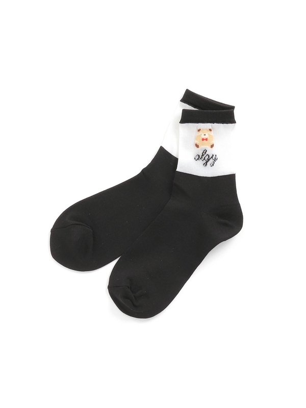 Algy モチーフシースルークルーソックス オフホワイト ブラック ラベンダー Stripe Club Kids By Smarby ストライプクラブ キッズ バイ スマービー のキッズタイツ 靴下 Ccn9042 G ファッション通販のstripe Club