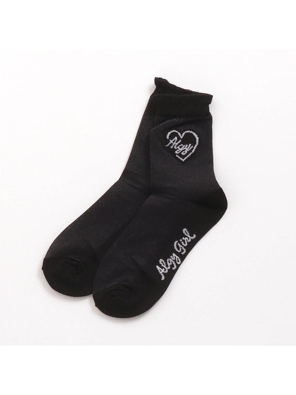 Algy ハートロゴシースルークルーソックス ブラック ピンク ラベンダー Stripe Club Kids By Smarby ストライプクラブ キッズ バイ スマービー のキッズタイツ 靴下 Ccn9042 G ファッション通販のstripe Club