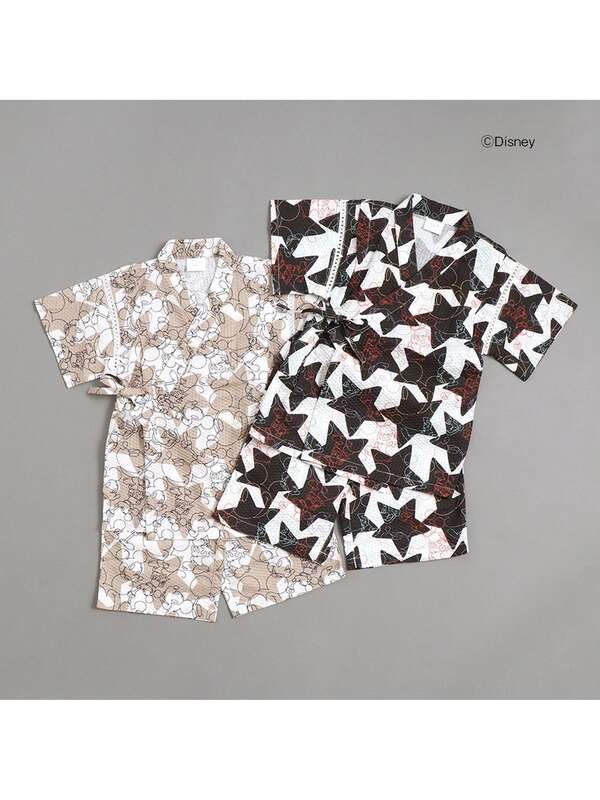 Breeze Boys Uni ディズニーキャラクター星総柄甚平 ブラック ベージュ Stripe Club Kids By Smarby ストライプクラブ キッズ バイ スマービー のキッズ浴衣 Ccn9007 J ファッション通販のstripe Club