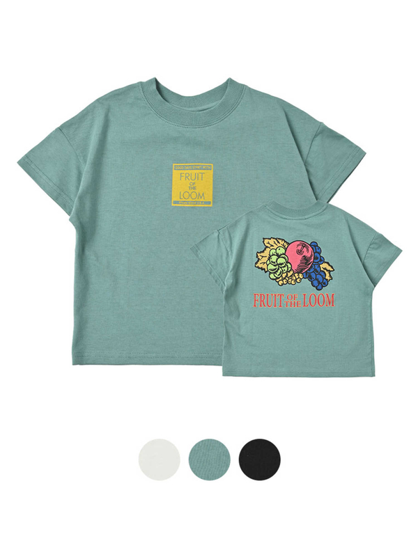 Markey S Fruit Of The Loom フルーツオブザルーム レトロ風プリントtシャツ オフホワイト ブラック ミント Stripe Club Kids By Smarby ストライプクラブ キッズ バイ スマービー のキッズtシャツ Ccn90 Mk 1s37 ファッション通販のstripe Club