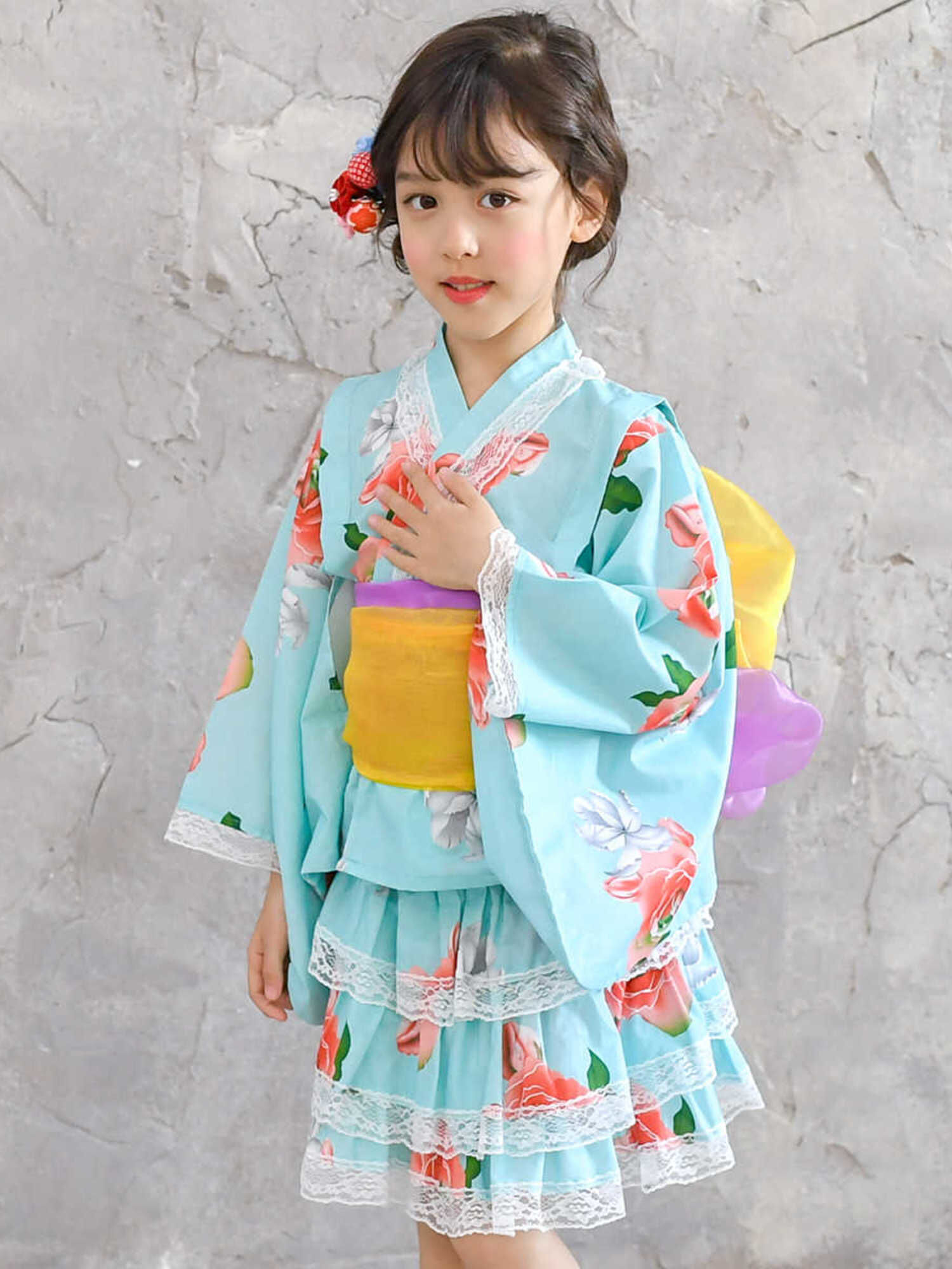 キッズ浴衣 ブルー 青系 ファッション通販のstripe Club