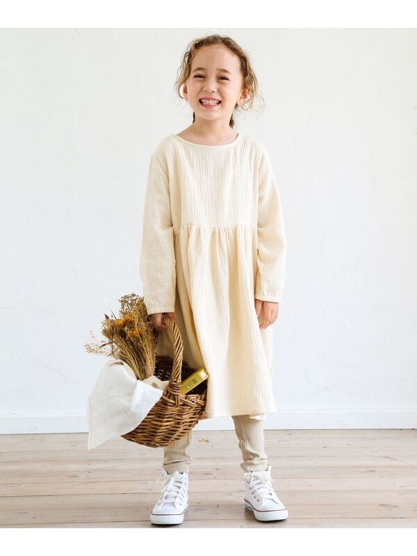 Pairmanon ママとおそろい ダブルガーゼ リラックスワンピース アイボリー ブラック レッド グレーベージュ テラコッタ ブラウン ライトイエロー マスタード ミント ライトグリーン グリーン ネイビー ラベンダー チャコール Sand Stripe Club Kids By Smarby