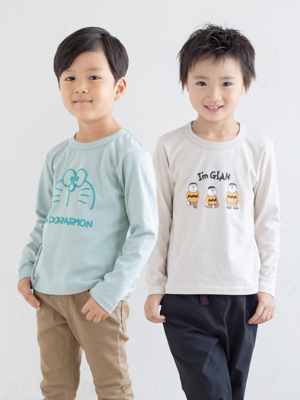 Chil2 I M Doraemon ドラえもん ジャイアン長袖tシャツ A B C D E F G H Stripe Club Kids By Smarby ストライプクラブ キッズ バイ スマービー のキッズtシャツ Ccn9059 ファッション通販のstripe Club