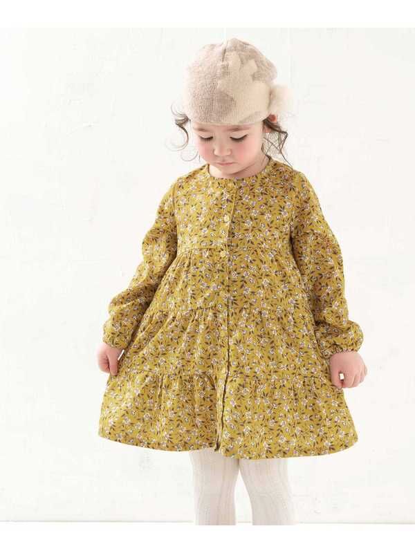 La Poche Biscuit 小花プリント前開きティアードワンピース ピンク ブリックレッド イエロー Stripe Club Kids By Smarby ストライプクラブ キッズ バイ スマービー のキッズワンピース Ccn9016 Lp21au017 ファッション通販のstripe Club