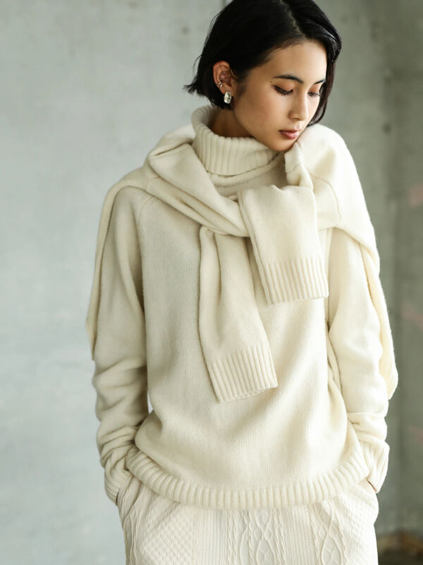 アウトレット With 2月号 With 1月号掲載 ラムウールタートルネックプルオーバー アイボリー 杢ダークグレー ピンク モカ マスタード グリーン ブルー ネイビー Craft Standard Boutique クラフト スタンダード ブティック のレディースニット セーター