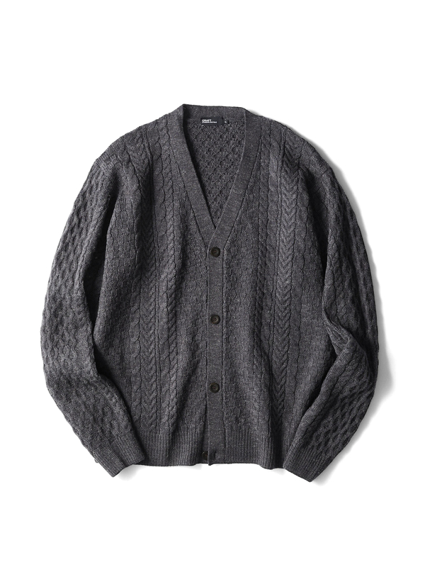 アウトレット Vネックケーブルニットカーディガン 杢ホワイト 杢ダークグレー ネイビー Craft Standard Boutique クラフト スタンダード ブティック のメンズカーディガン Pa97m2d0700 ファッション通販のstripe Club