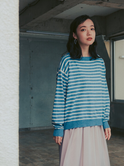 アウトレット 古着 スナップ釦付ニットプルオーバー アイボリー サックスブルー ネイビー Craft Standard Boutique クラフト スタンダード ブティック のレディースニット セーター Pa01l2c1130 ファッション通販のstripe Club