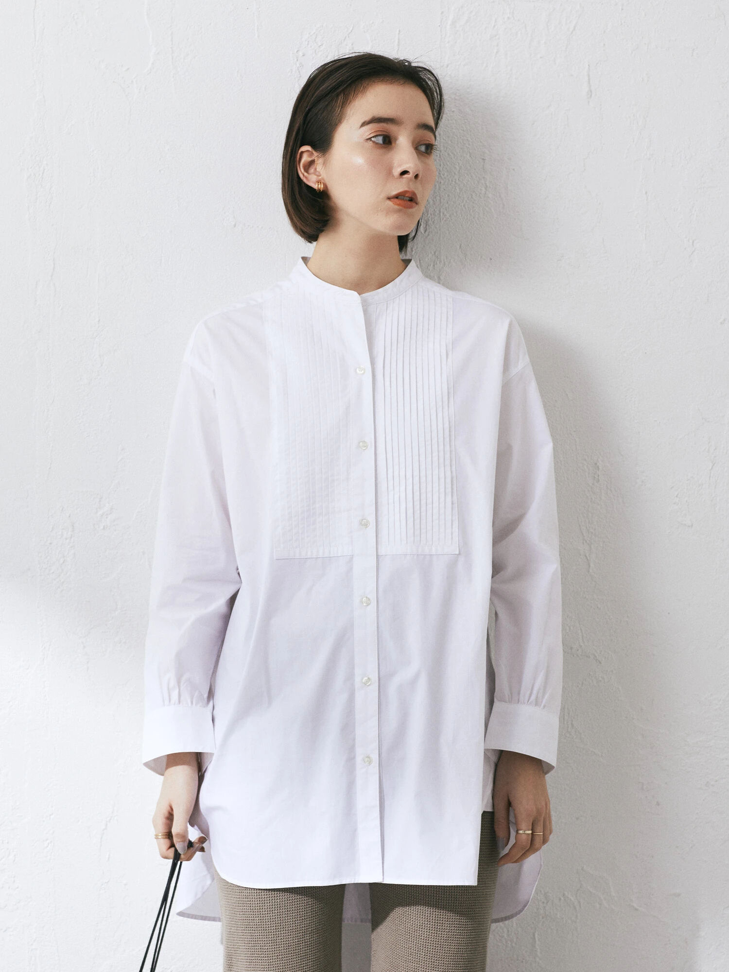 【アウトレット】PIN TUCK SHIRT/ピンタックシャツチュニック