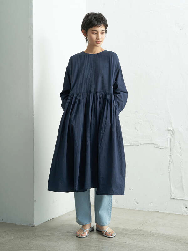 アウトレット フロントピンタックワンピース アイボリー ブラック モカ ネイビー Craft Standard Boutique クラフト スタンダード ブティック のレディースワンピース Pp01l0h0400 ファッション通販のstripe Club