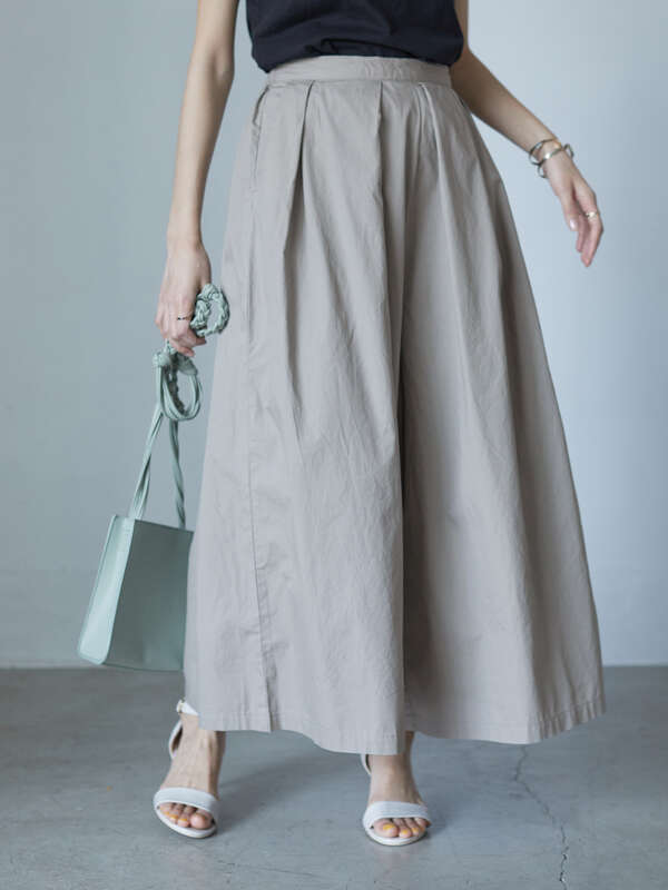 アウトレット フロントタックガウチョパンツ ライトグレー モカ ネイビー Craft Standard Boutique クラフト スタンダード ブティック のレディースパンツ Pa01l0f1400 ファッション通販のstripe Club