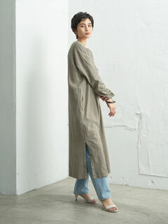 アウトレット リネン混ガゼット付きボートネックワンピース ベージュ モカ ネイビー Craft Standard Boutique クラフト スタンダード ブティック のレディースワンピース Pa01l0h0800 ファッション通販のstripe Club