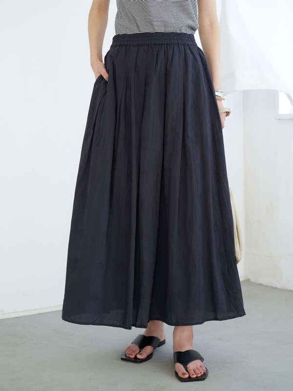 アウトレット 花柄刺繍ギャザーマキシスカート チャコールグレー マスタード ネイビー Craft Standard Boutique クラフト スタンダード ブティック のレディーススカート Pp03l0l0100 ファッション通販のstripe Club