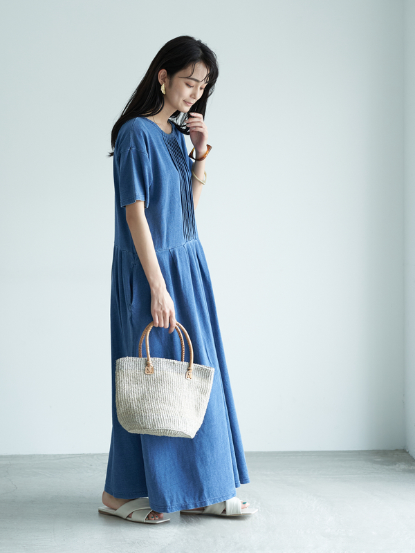 アウトレット インディゴ天竺パッチワーク柄カットマキシワンピース インディゴ フラワー Craft Standard Boutique クラフト スタンダード ブティック のレディースワンピース Pa06l1h00 ファッション通販のstripe Club