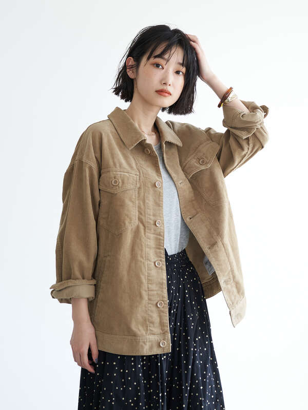 Corduroy Blouson コーデュロイジャケット Cotton Usa Cluel 10月号掲載 アイボリー ベージュ ネイビー Craft Standard Boutique クラフト スタンダード ブティック のレディースジャケット Pa03l0y0400 ファッション通販のstripe Club