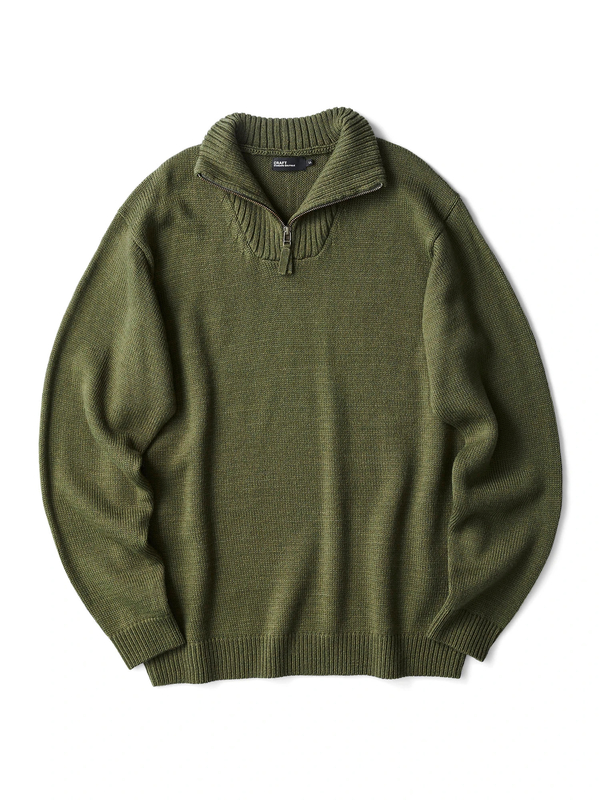 ハーフジップニットプルオーバー ブラック オリーブ ネイビー Craft Standard Boutique クラフト スタンダード ブティック のメンズニット セーター Pa07m2c0400 ファッション通販のstripe Club
