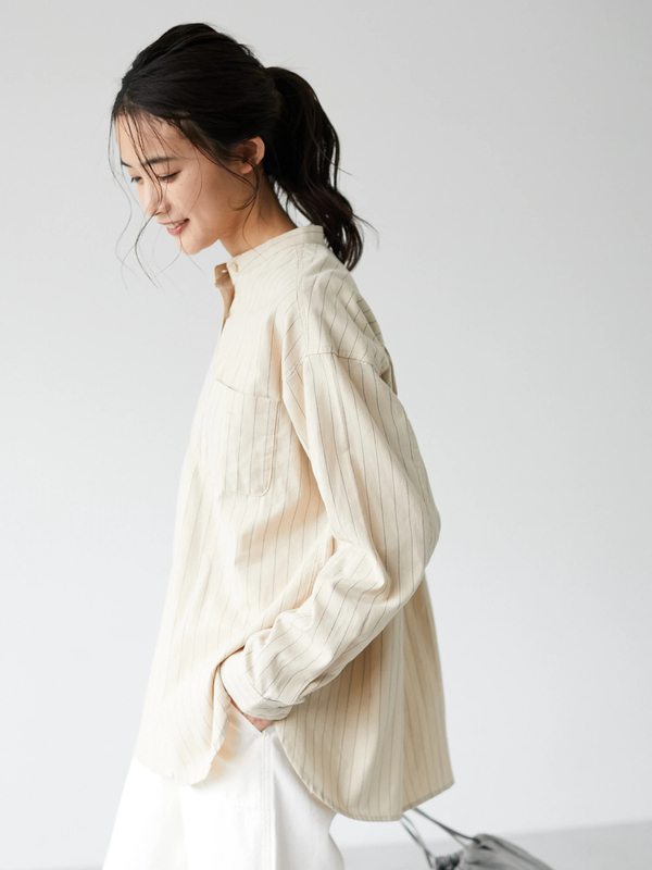 バックギャザーバンドカラーシャツ アイボリー ベージュ モカ ネイビー ピンクベージュ Craft Standard Boutique クラフト スタンダード ブティック のレディースシャツ ブラウス Pa04l0a0300 ファッション通販のstripe Club バックギャザーバンドカラーシャツ アイボリー ベージュ モカ ネイビー ピンクベージュ Craft Standard Boutique クラフト スタンダード ブティック のレディースシャツ ブラウス Pa04l0a0300 ファッション通販のstripe Club
