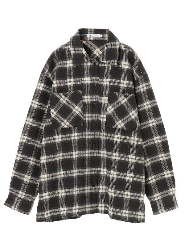 アウトレット 厚手bigチェックシャツ アイボリー ベージュ ブラウン Craft Standard Boutique クラフト スタンダード ブティック のレディースシャツ ブラウス Pa07l0a0300 ファッション通販のstripe Club