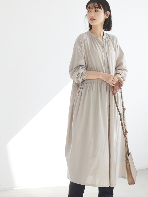 フロントボタンギャザーワンピース ベージュ モカ Craft Standard Boutique クラフト スタンダード ブティック のレディース ワンピース Pa11l0h0300 ファッション通販のstripe Club