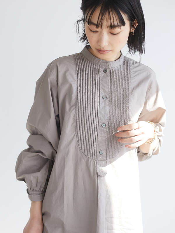 スキッパーフロントピンタックシャツチュニック ホワイト チャコールグレー モカ ライトブルー Craft Standard Boutique クラフト スタンダード ブティック のレディースチュニック Pa11l0g00 ファッション通販のstripe Club