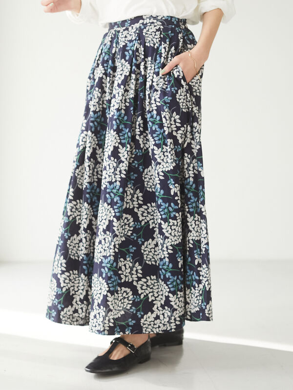 アウトレット コットンswagプリントギャザースカート アイボリー イエロー ネイビー ストライプ ストライプアイボリー Craft Standard Boutique クラフト スタンダード ブティック のレディーススカート Pa11l0l0400 ファッション通販のstripe Club