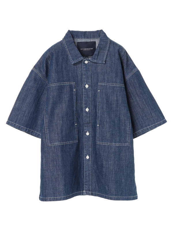 綿麻デニムシャツ インディゴ ワンウォッシュ Craft Standard Boutique クラフト スタンダード ブティック のメンズシャツ ブラウス Pa12m0a0300 ファッション通販のstripe Club