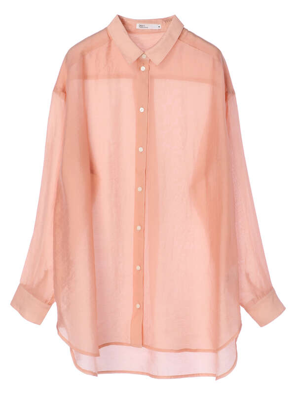 シアーロングシャツ アイボリー ダークブラウン ミント ピンクベージュ Craft Standard Boutique クラフト スタンダード ブティック のレディースシャツ ブラウス Pa12l0a0700 ファッション通販のstripe Club