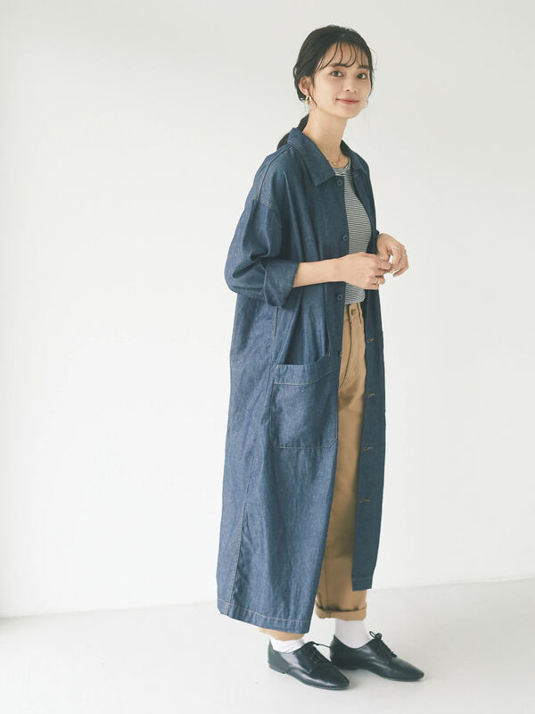 アウトレット ショップコート ベージュ カーキ ダークインディゴ Craft Standard Boutique クラフト スタンダード ブティック のレディースコート Pa13l0y0100 ファッション通販のstripe Club