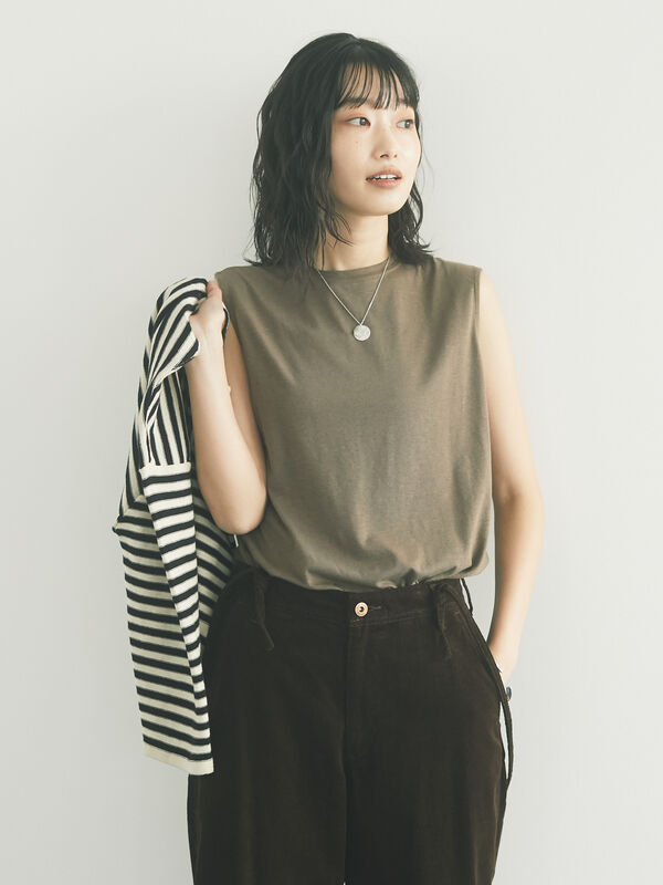 アウトレット Lee11月号掲載 プチハイネックタンクトップ オフホワイト ブラック ベージュ カーキ Craft Standard Boutique クラフト スタンダード ブティック のレディースその他トップス Pa13l1b00 ファッション通販のstripe Club