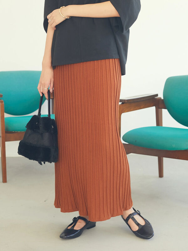 タイトニットスカート ブラック モカ テラコッタ Craft Standard Boutique クラフト スタンダード ブティック のレディース スカート Pa13l2l0100 ファッション通販のstripe Club