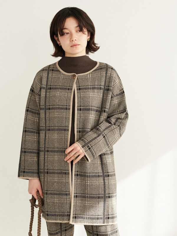アウトレット チェックニュアンスコーディガン グレンチェック ガンクラブチェック Craft Standard Boutique クラフト スタンダード ブティック のレディースカーディガン Pa17l2d00 ファッション通販のstripe Club