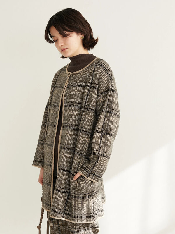 アウトレット チェックニュアンスコーディガン グレンチェック ガンクラブチェック Craft Standard Boutique クラフト スタンダード ブティック のレディースカーディガン Pa17l2d00 ファッション通販のstripe Club