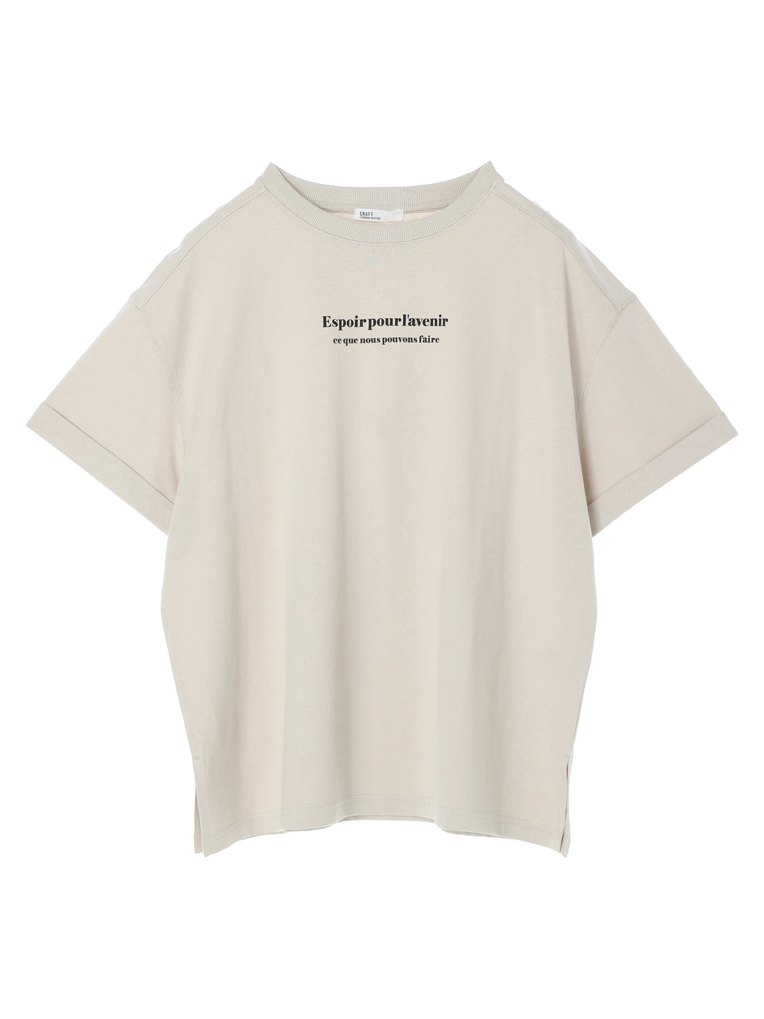 Espoirプリントtシャツ オフホワイト チャコールグレー ライトベージュ ブラウン Craft Standard Boutique クラフト スタンダード ブティック のレディースtシャツ Pa22l1c0600 ファッション通販のstripe Club