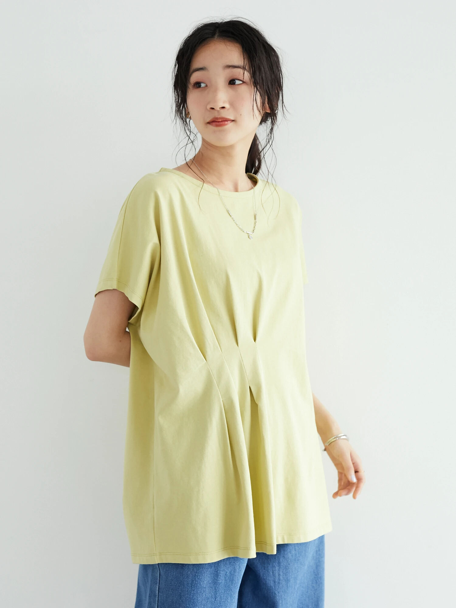 yuni❁embroidaly 2way peplum tunic-