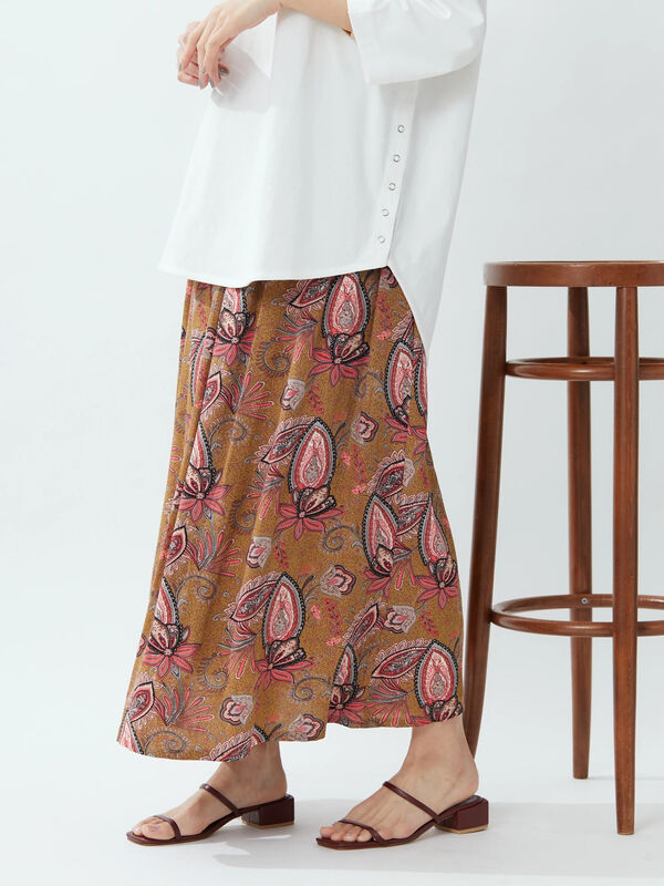 エスニック総柄スカート ブラウン グリーン ターコイズブルー Craft Standard Boutique クラフト スタンダード ブティック のレディーススカート Pp26l0l00 ファッション通販のstripe Club