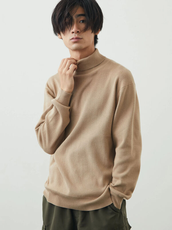 【50％OFF】 24409 PLAY BOY メンズ セーター カーキX茶色Xベージュ サイズ トップス