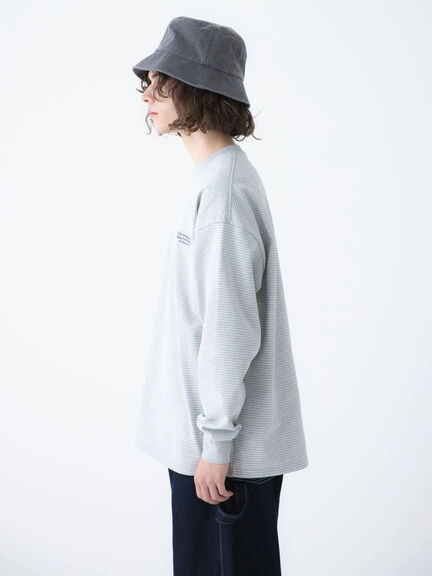 CRAFT STANDARD BOUTIQUE(クラフト スタンダード ブティック) |リサイクル20/2ボーダー天竺ロゴ刺繍L/S TEE