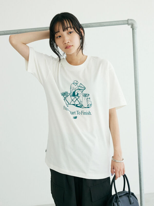 New Balance エッセンシャルカフェTEE-B（アイボリー/ブラウン） CRAFT STANDARD BOUTIQUE（クラフト  スタンダード ブティック）のレディースTシャツ【PP32G1C2340】｜ファッション通販のSTRIPE CLUB