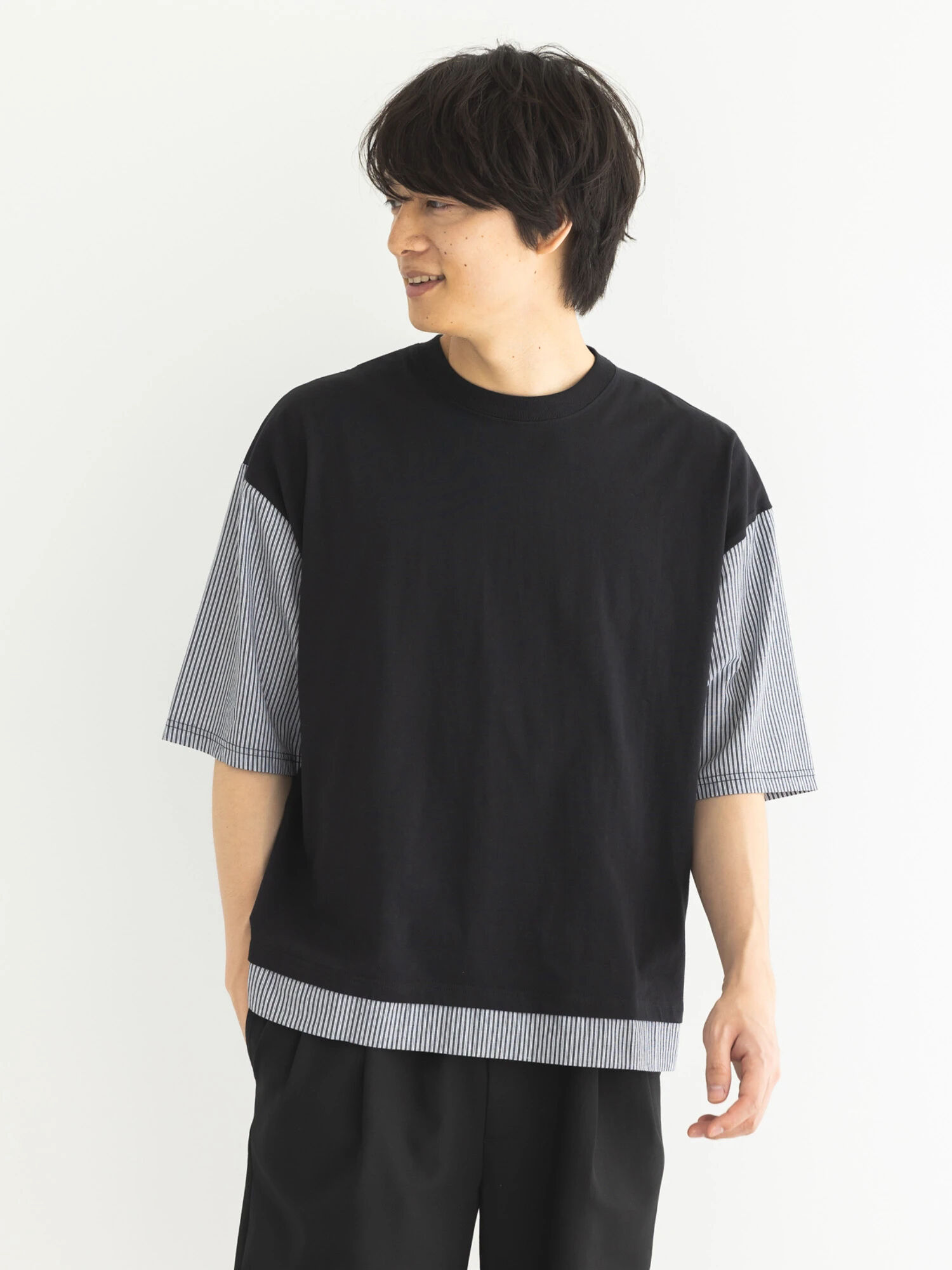 CRAFT STANDARD BOUTIQUEの布帛切り替えH/S TEE-A