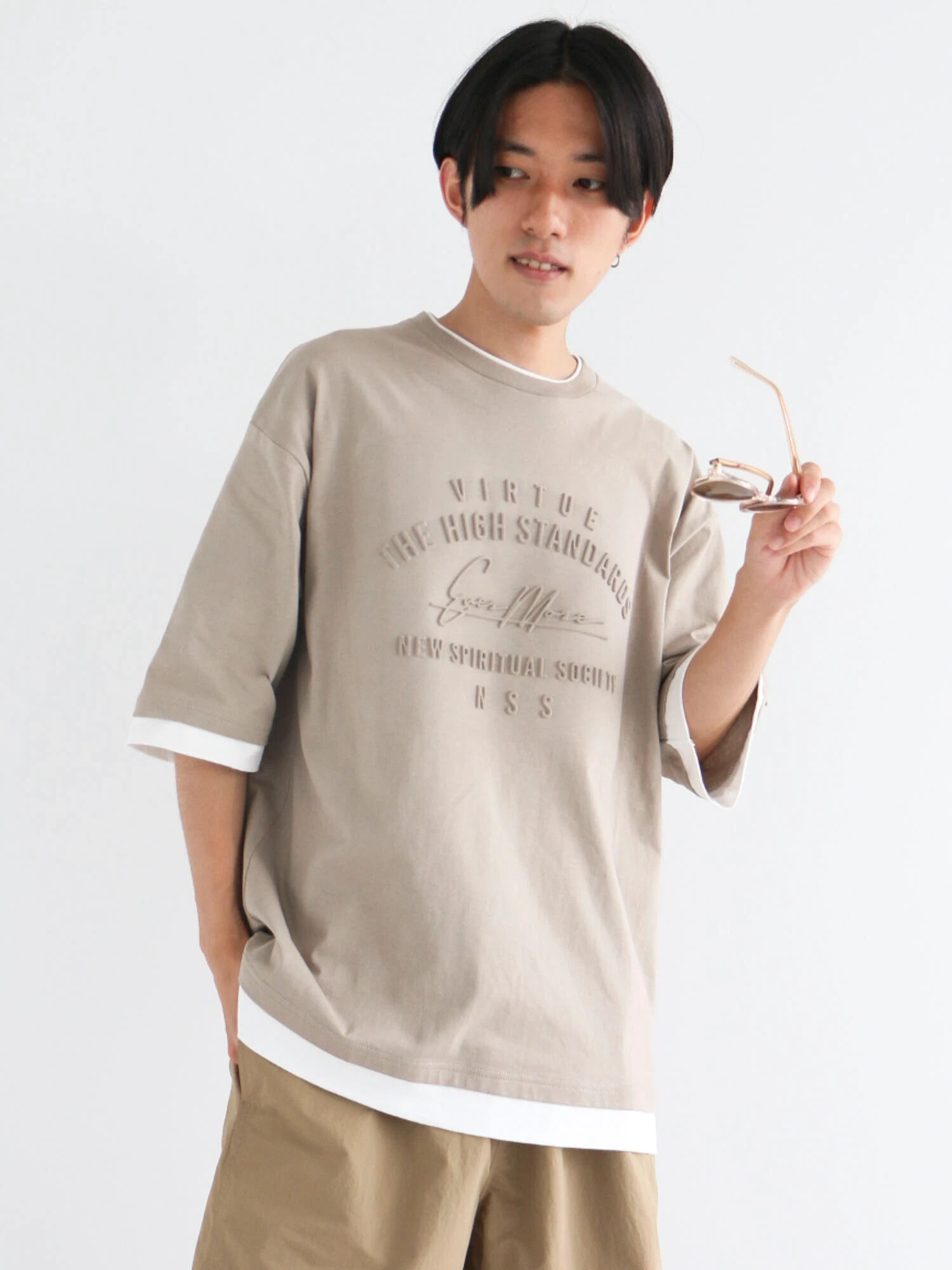 CRAFT STANDARD BOUTIQUEのエンボスプリントレイヤードTEE-A