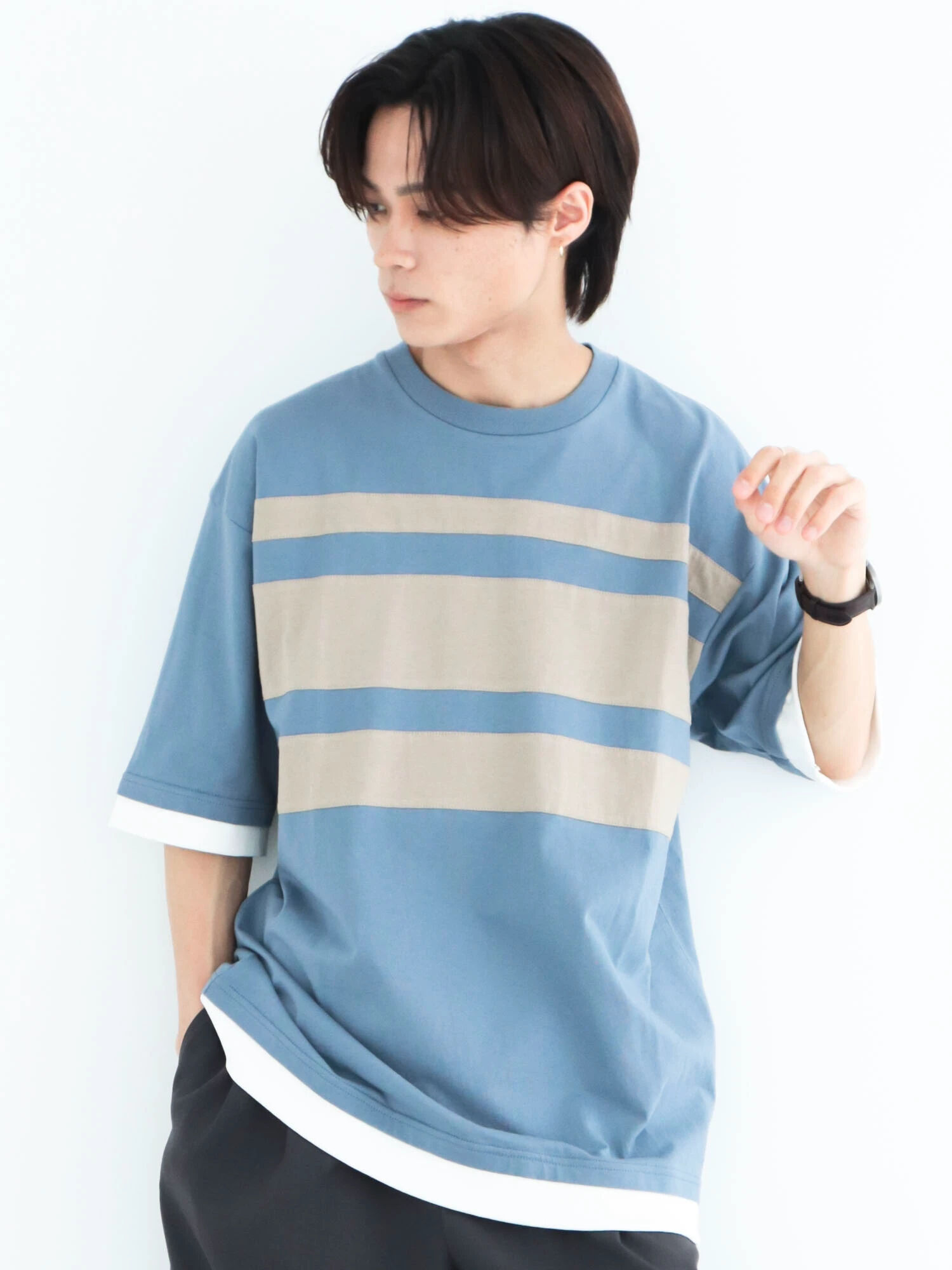 CRAFT STANDARD BOUTIQUEの切り替えフェイクレイヤード H/S TEE-B