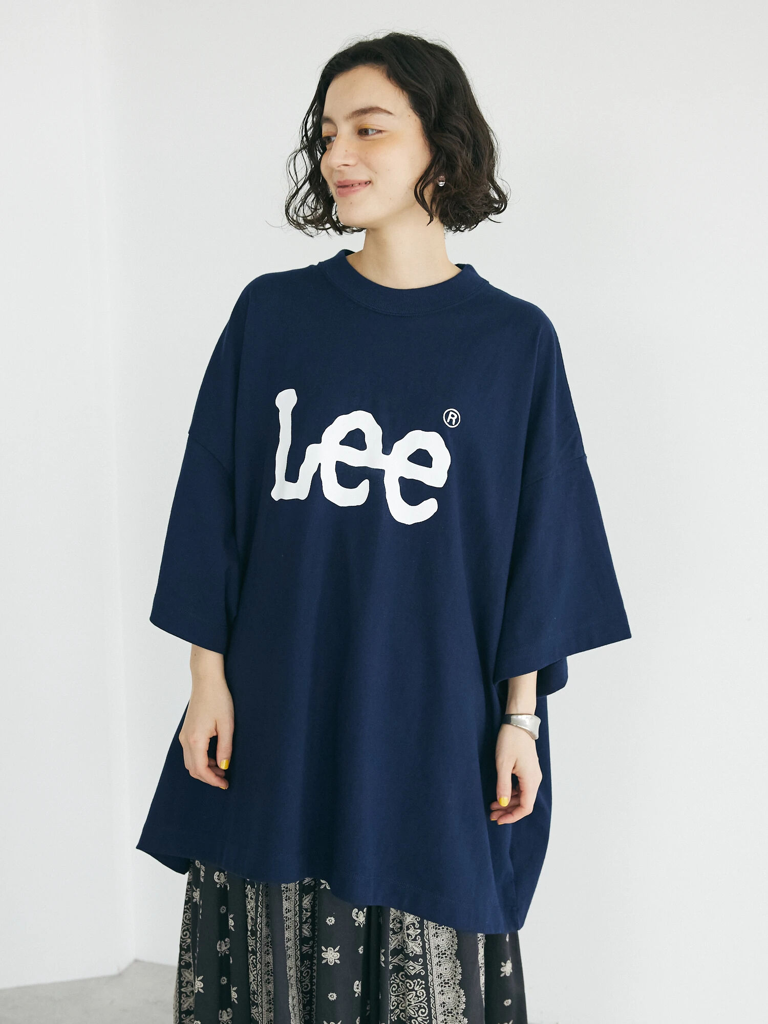 WEB限定】【ユニセックス】Lee SUPERSIZEDロゴTEE（ホワイト 