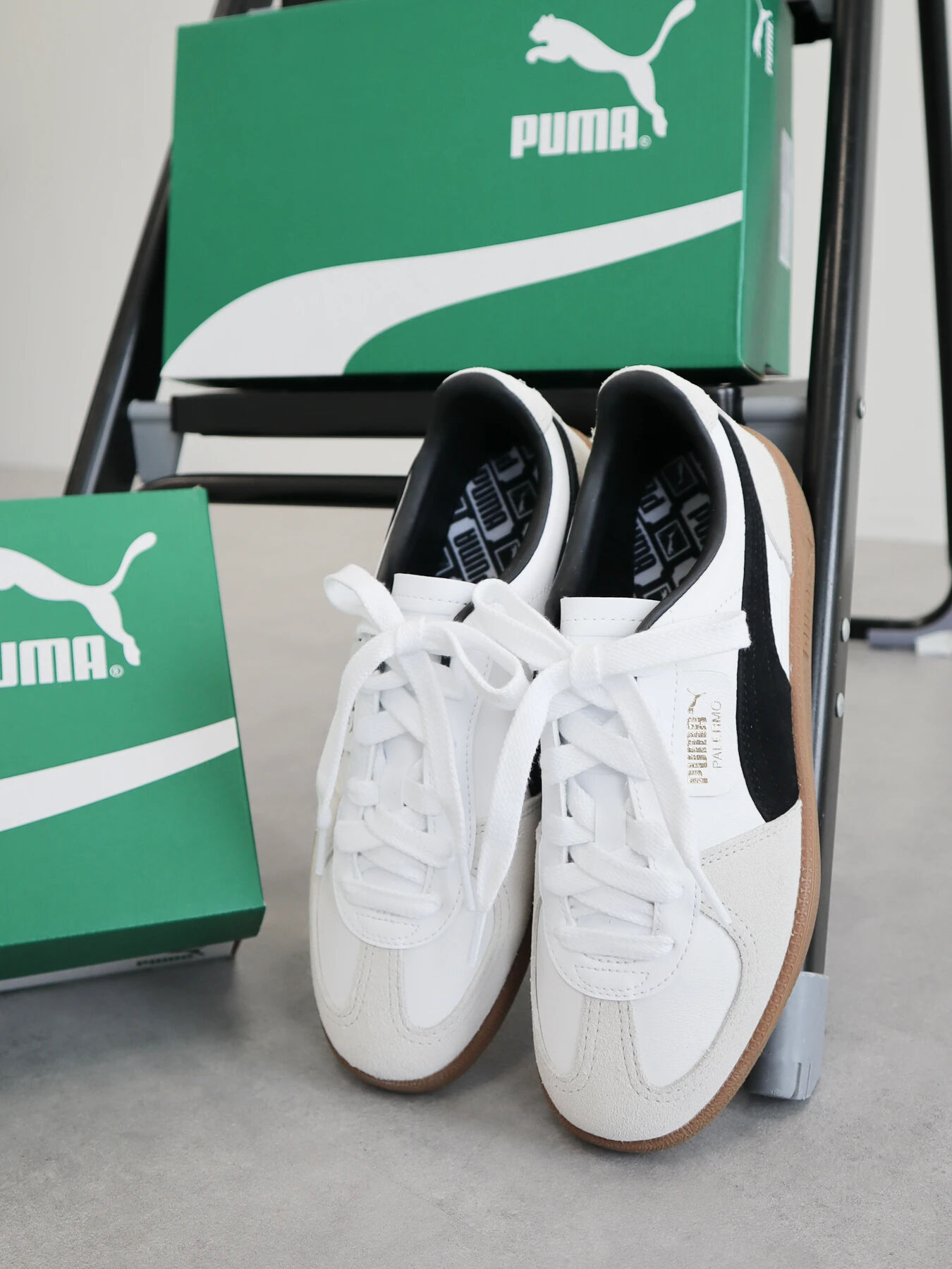 WEB限定】PUMA パレルモLTHスニーカー（ホワイト/ライトグレー