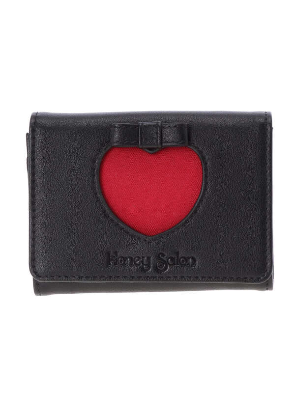 アウトレット ハートカットミニウォレット ブラック ピンク ブルー Honey Salon ハニーサロン のレディースポーチ Sa93frj0150 ファッション通販のstripe Club