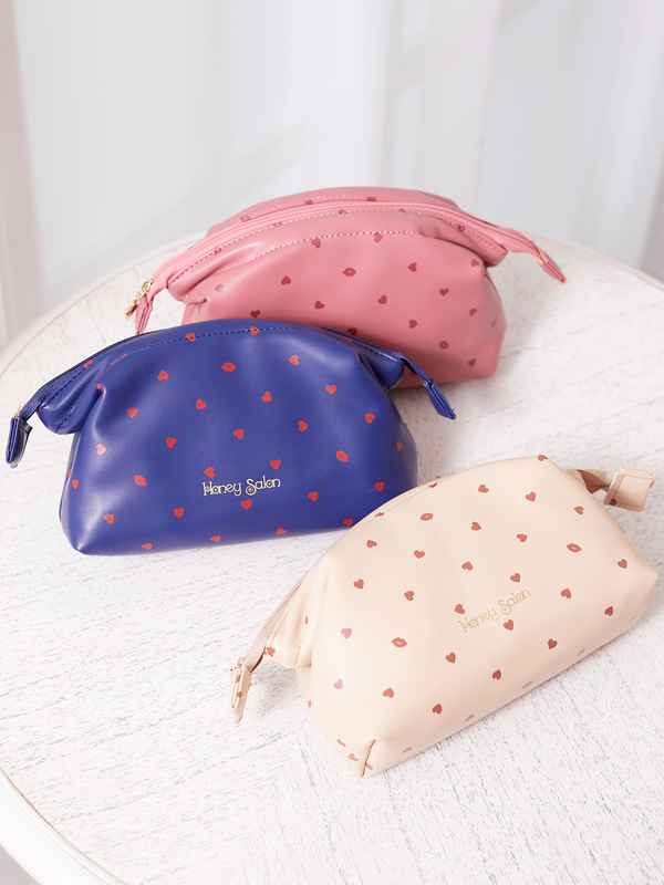 Lip Heart ポーチ ピンク ベージュ ネイビー Honey Salon ハニーサロン のレディースポーチ Sa01fjj0100 ファッション通販のstripe Club Lip Heart ポーチ ピンク ベージュ ネイビー Honey Salon ハニーサロン のレディースポーチ Sa01fjj0100 ファッション通販のstripe Club