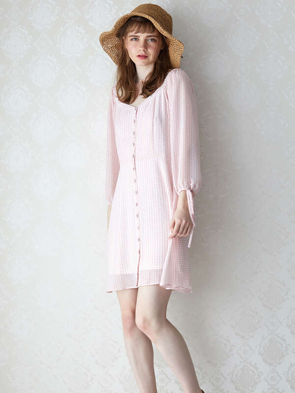 チェックシフォンワンピース ピンク ライトブルー Honey Salon ハニーサロン のレディースワンピース Sa01l0h10 ファッション通販のstripe Club チェックシフォンワンピース ピンク ライトブルー Honey Salon ハニーサロン のレディースワンピース Sa01l0h10 ファッション通販のstripe Club
