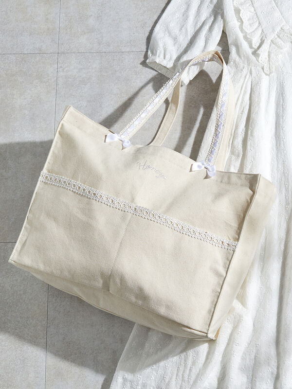 アウトレット オーガニックコットントート ホワイト レッド Honey Salon ハニーサロン のレディースバッグ ポーチ Sa01f0j1300 ファッション通販のstripe Club