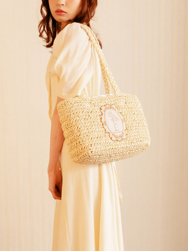 アウトレット ヴィンテージローズトート ナチュラル ライトブルー Honey Salon ハニーサロン のレディースバッグ ポーチ Sa02f0j0600 ファッション通販のstripe Club