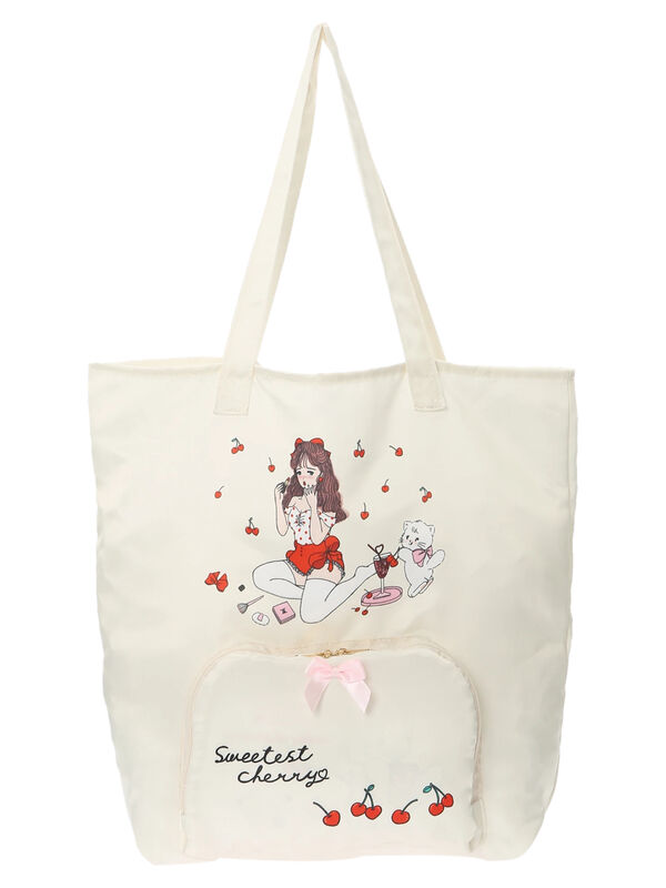 アウトレット Sweetest Cherryコンパクトトート アイボリー ピンク Honey Salon ハニーサロン のレディースバッグ ポーチ Sa03f0j0100 ファッション通販のstripe Club